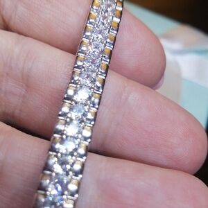 55 Cubic Zirconia Silver 925 Bracelet In A Gift Box